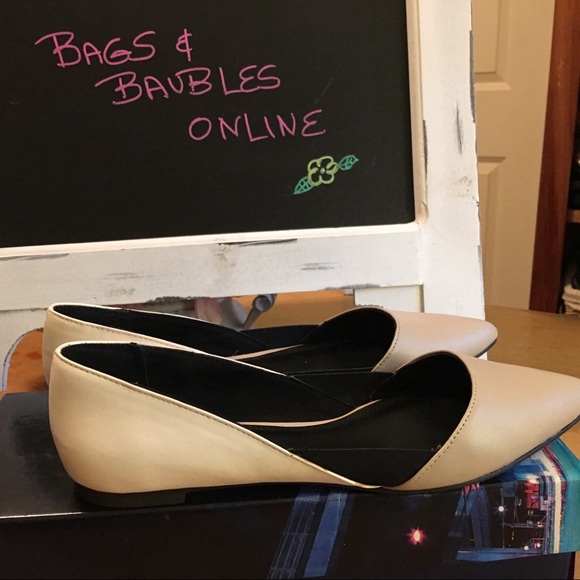 Tildon Shoes - Tildon TLLoren Taupe Ivory D’Orsay Flat Shoes 7 M